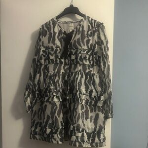 Maeve Black and White Patterned Dress